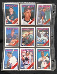 72. Topps Indians Baseball Cards (10)