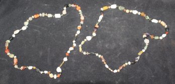 94. Quartz Opal & Jade Beaded Necklaces (2)