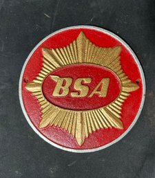 62. Cast Iron BSA Sign