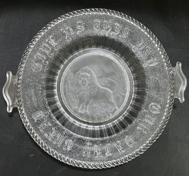 34. 1800s Pressed Glass Bread Plate