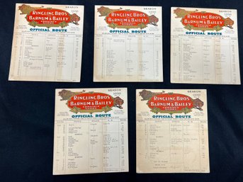 145. 1936 Ringling Bros. & Barnum & Bailey Season Tour Route Schedule (5)