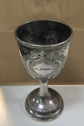 1. 19th Century American Victorian Silverplated Goblet