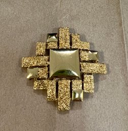 9. Large Monet Gold Filigree Brooch/pendant