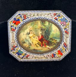 18. Italian Miniature In Micro Mosaic Frame