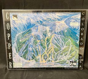 41. Copper Mountain Trail Map Jigsaw Puzzle Framed