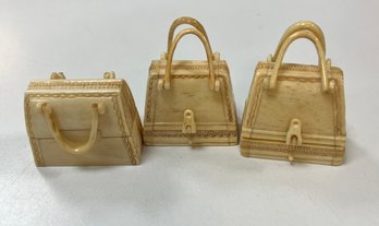 103. Asian Carved Miniature Purses (3)