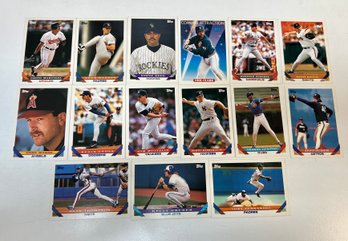 106. 1993 Topps Baseball Card Lot (15)