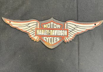 1. Cast Iron Harley Davidson Road Sign