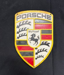 12. Cast Iron Porsche Sign