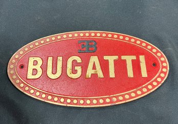 48. Cast Iron Bugatti Sign