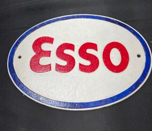 49. Cast Iron Esso Oval Sign