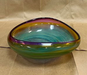 4. Signed Art Glass Bowl