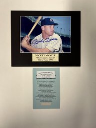 100. Mickey Mantle Signed Photograph