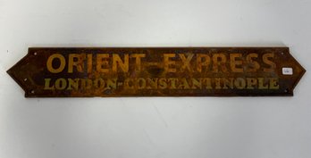 16. Cast Iron Orient Express Sign