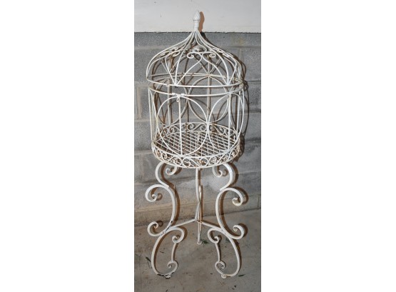 155. Wrought Iron Planter On Stand