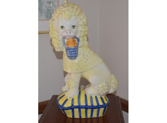 194.  Italian Porcelain Poodle Statue