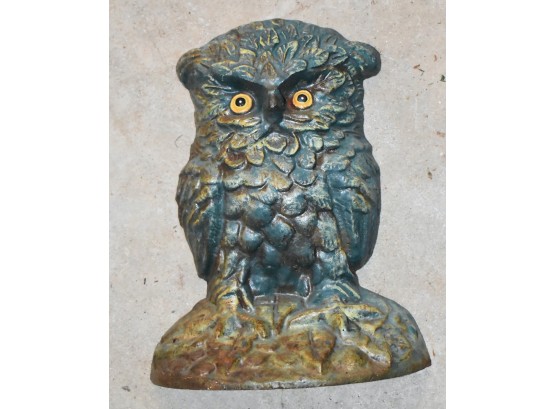 165. Cast Iron Owl Door Stop