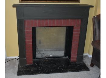 138. Decorative Brick Fireplace Mantle