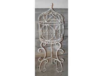 155. Wrought Iron Planter On Stand