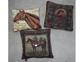 141. Decorative Equestrian Pillows (3)