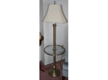 123. Table Lamp W/ Glass & Brass