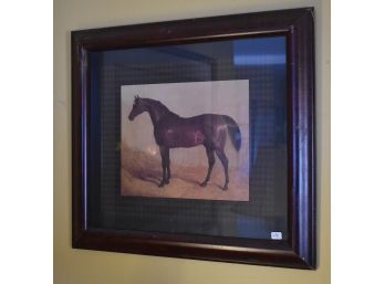 64. Antique Framed Equestrian Print