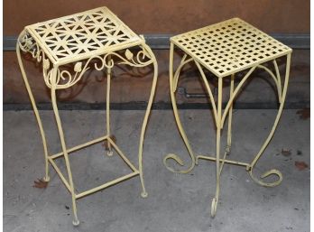 147. Pr. Of Wrought Iron End Tables
