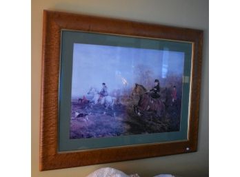 74. Large Framed Hunting Scene Print
