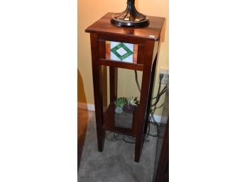 65. Stain Glass Inlaid End Table