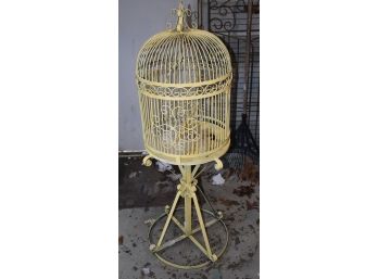 175. Wrought Iron Bird Cage On Stand