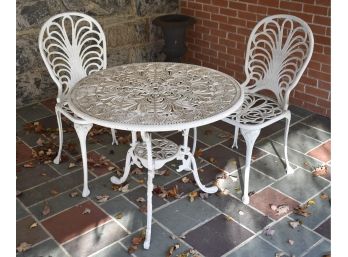 3. Bistro Wrought Iron Table & Chairs