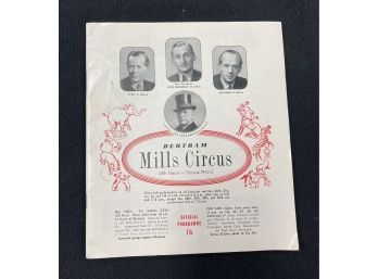 267. 1952-53 Bertram Mills Circus Program