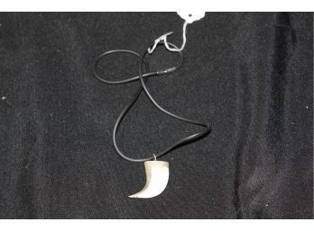 121. Sterling And Horn Tooth Necklace