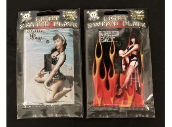 258. Bettie Page Light Switch Plates. (2) Each Different