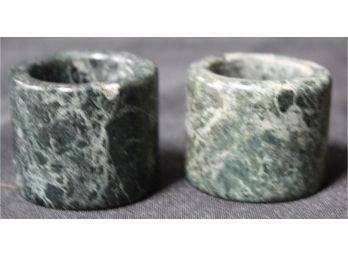 130. Pair Of Antique Marble Napkin Rings