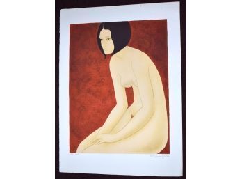 32. A. Bonnefoit Signed Lithograph ' Nude Woman'