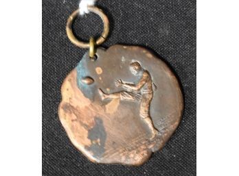113. Antique Football Kicker Medal