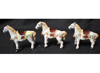 191. Porcelain Horse Fgures(3)
