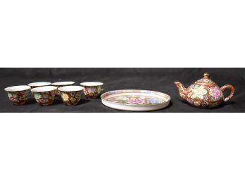 183. Oriental Miniature Porcelain Tea Set (8)