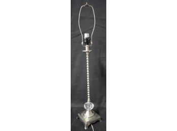 228. Contemporary Brushed Nickel Table Lamp Base