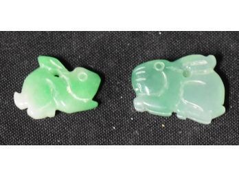108. Miniature Jade Rabbits (2)