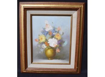 208. Still Life Oil On Canvas Signed. S. Muche