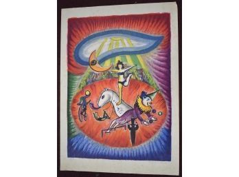 34. Artist Proof Lithograph Signed 'Surreal Circus'