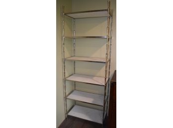 22. Metal And Marble Shelves