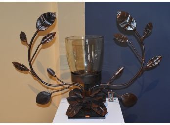 41. Jan Barboglio. Metal Work And Glass Floral Vessel