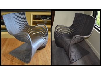 2. Grey Piegatto Pipo Arm Chairs (2)