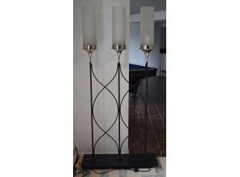 29. Wrought Iron And Chrome Trumpet Lamp