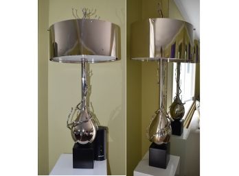 44. Global Views Nickel Plated Lamps (2)