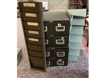 78. Index Card Cabinets (4) And Misc Dividers