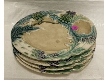 42. Antique French Majolica Floral (4)